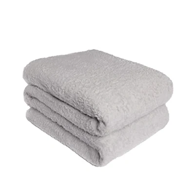 Immagine di Brentfords Coperta in Pile, 100% Poliestere, Grigio Argento, per Letto Size, Teddy, King 200 x 240 cm