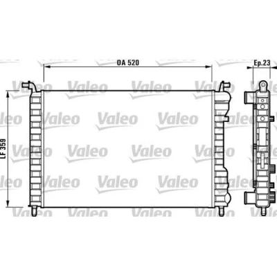 Immagine di VALEO 732812 Radiatore motore Alluminio 520 359 23 Alette di raffreddamento montate meccanicamente FIAT: Strada Pick up, Palio I Weekend