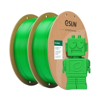 Immagine di eSUN filamento PLA 1,75 mm, di Basic per stampante 3D Precisione dimensionale +/ 0,03 1 kg bobina, 2 bobine stampa 3D, Verde 2KG