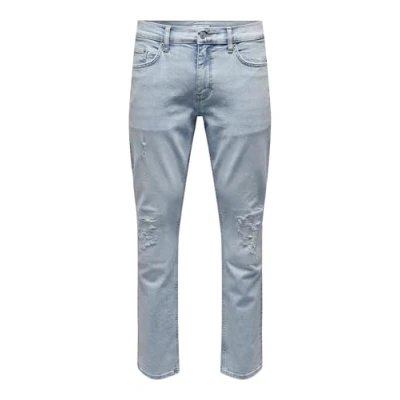 Immagine di ONLY &amp; SONS Onsweft Reg LBD 7621 Sty DNM Vd Jeans, Mix Blu Chiaro, 33W x 34L Uomo