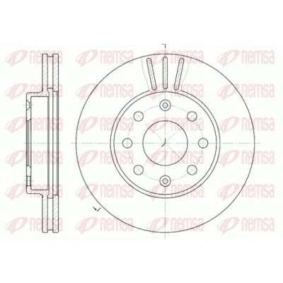 Immagine di REMSA 6655.10 Disco freno Assale anteriore 235,7, 235,7 20 6 ventilato CHEVROLET: Spark, Aveo / Kalos Hatchback, Hatchback