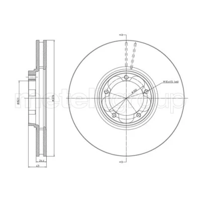 Immagine di METELLI 23 0714 Disco freno 276,0 24,5 5 82,0 ventilato FORD: Transit Mk5 Camion pianale/Telaio, Van, Bus
