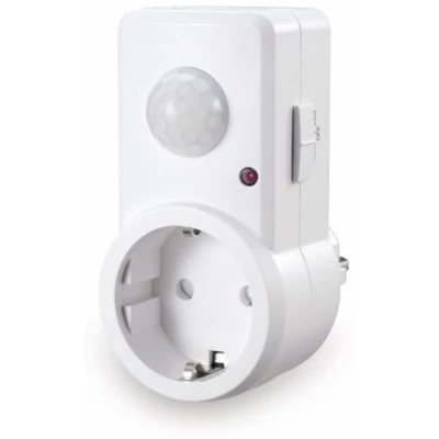Immagine di sonero Rilevatore di Movimento a Infrarossi installazione interna in presa, bianco, classe protezione: IP20, campo lavoro 120 / 9m, bianco (1 pezzo)