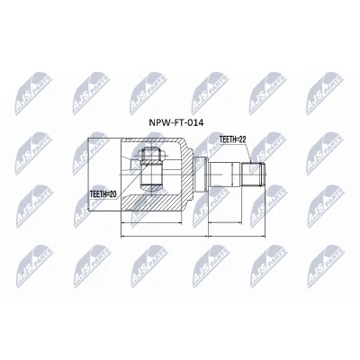Immagine di NTY NPW FT 014 Kit Giunto Omocinetico Assale anteriore FIAT: Punto I Hatchback, BRAVO 1, Brava Hatchback