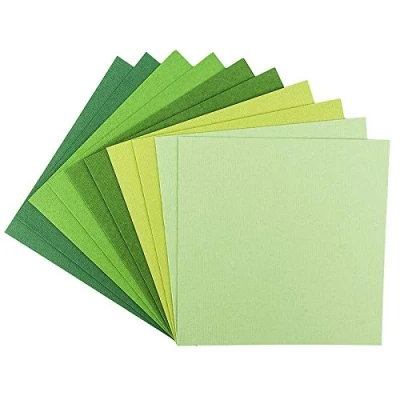 Immagine di ideen mit herz Set di biglietti auguri 10 colorati e buste bianche elegante effetto lino ideale per compleanno, matrimonio, ecc. (toni del verde, 16 x cm)