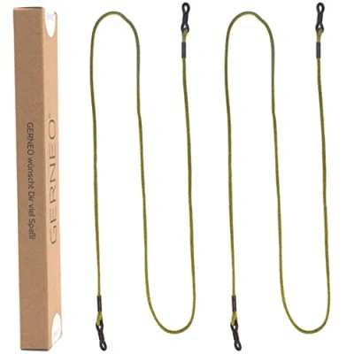 Immagine di GERNEO® Berlino cinturino per occhiali in tessuto di alta qualità cordino da sole e lettura vari colori supporto nero (verde)