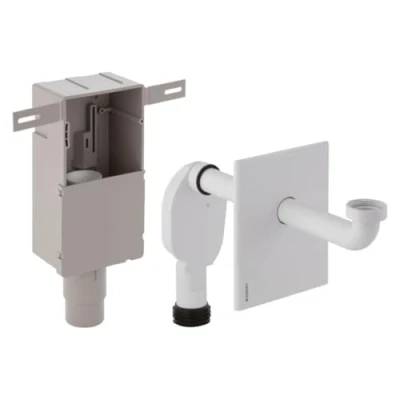 Immagine di GEBERIT 151,120.11,1 Sifone a muro per lavabo, con raccordo, colore: bianco alpino