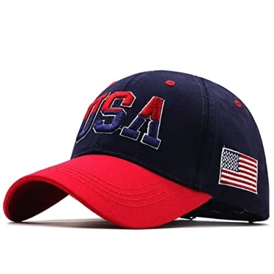 Immagine di Ericetion Cappellino da Baseball Bandiera USA Regolabile, Cappello a Snapback in Cotone Ricamato per Uomini E Donne