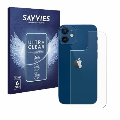 Immagine di savvies (6 Pezzi Pellicola Protettiva per Apple iPhone 12/12 Pro (Posteriore) Protezione Schermo Trasparente