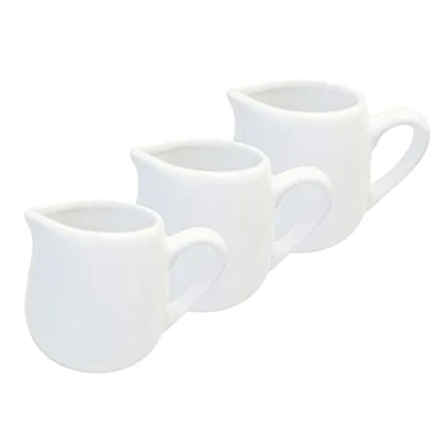 Immagine di Provance Set di 3 pentole in Porcellana, 70 ml, per Panna, Salse, Insalata e spezie, Colore: Bianco