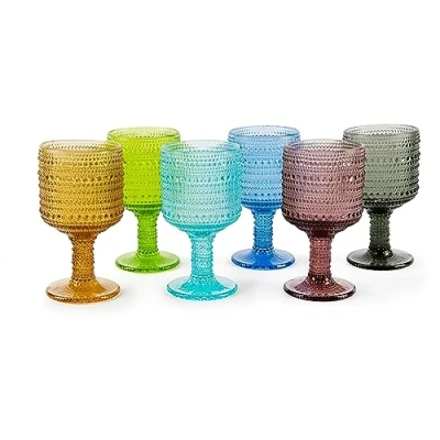 Immagine di Excelsa Aurora Set 6 Calici, Vetro Colorato in Pasta, Capacità 300 Ml., Fatto a Mano