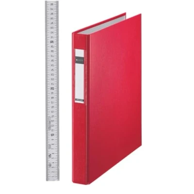Immagine di Leitz 42120025 Raccoglitore a 4 anelli, formato A4, in polipropilene, 25 mm, colore: Rosso
