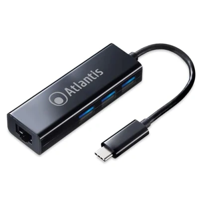 Immagine di ATLANTIS Adattatore A04 tc_lan+hb Da Usb Type_c A Lan + 3.0 3 Porte
