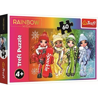 Immagine di Trefl 60 Elementi colorato con personaggi delle fiabe Smiley World, Intrattenimento creativo, Divertimento per bambini dai 4 anni Puzzle, Colore, Bambole Gioiose, 17380
