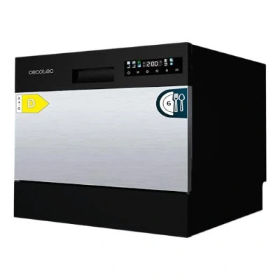 Immagine di Cecotec Lavastoviglie Compatto Libero Installazione 6 posate Bolero Aguazero 2300 Inox. Posate, 8 programmi, Classe D, Touch Panel a Colore, Delay Start, Funzione Pre Wash, Dry+, Germ Shield