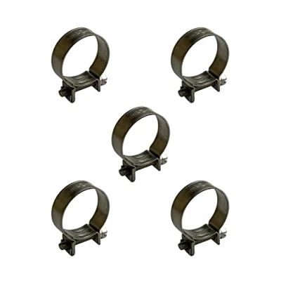 Immagine di Confezione da 5 mini fascette stringitubo in acciaio inox Jubilee Benzina, argento (25 27 mm)