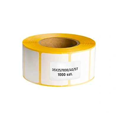 Immagine di MDlabels Etichette termiche bianche su rotolo (dimensioni etichetta: 35 x 25 mm)
