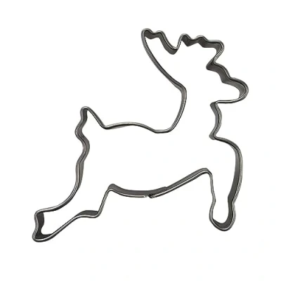 Immagine di Staedter Stampo per biscotti a forma di renna, 7 cm, argento, 30 x cm