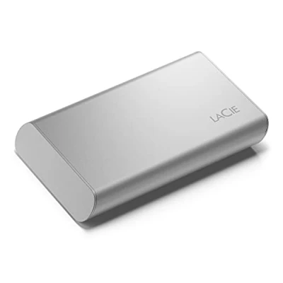 Immagine di LaCie Portable SSD, 1TB, SSD esterno, USB C, Compatibile con Iphone 15 Pro, 3.2 Gen 2, velocità fino a 1.050 MB/s, argento lunare, per Mac, PC e iPad, servizi Rescue Services (STKS1000400)