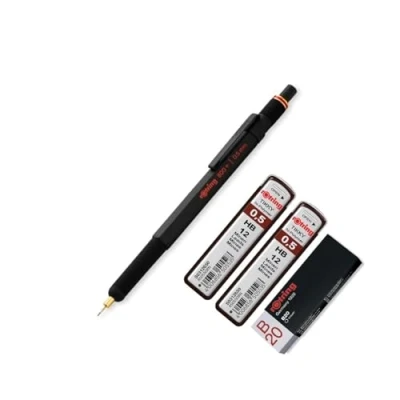 Immagine di rOtring 800+ matita meccanica e stilo touchscreen Twist to Retact HB 0,5 mm Propelling Pencil 2 x 12 0.5 mine Gomma B20
