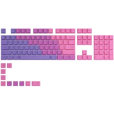 Immagine di Glorious Gaming 115 GPBT Keycaps Profilo Cherry, plastica PBT resistente, aspetto accattivante, suono superiore, caratteri originali, layout americano Nebula