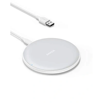 Immagine di Anker Caricatore Wireless, Max 10 W, PowerWave Pad potenziato con certif. Qi da 7.5 W per iPhone XS Max/XR/XS/X/8, Ricarica Rapida Galaxy S10/S9/S9+/S8/Note 9 (Senza adatt. CA)