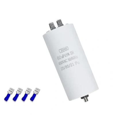 Immagine di Iruihoo Condensatore CBB60 60µF 450 V 50/60 Hz di avviamento 60 UF connettore M8 per motore elettrico Capacitor