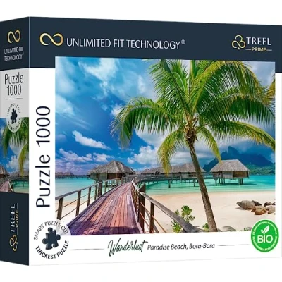 Immagine di Trefl Prime Puzzle Uft Wanderlust: Paradise Beach, Bora 1000 Elementi, Cartone Più Spesso, Bio, Eco, Spiaggia Del Paradiso, Vacanze, Palme, Intrattenimento Creativo