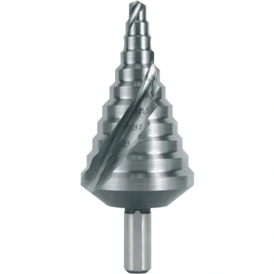 Immagine di RUKO 101090 Punta a gradini 6.5 40.5 mm HSS Lunghezza totale 96 Alberino 3 facce 1 pz.