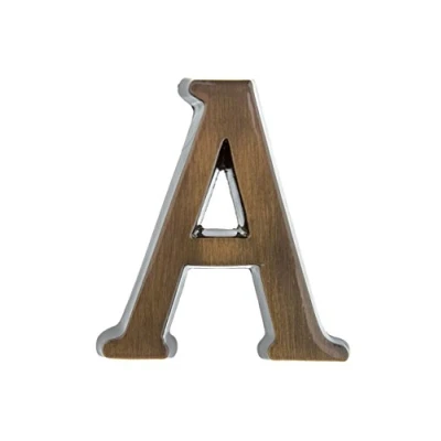 Immagine di HUBER numero civico A in ottone 10 cm I numeri civici per casa e porta 3D targhette con nobile antico design