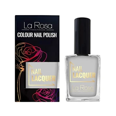 Immagine di LaRosa Smalto per unghie Colore energetico con copertura adeguata Formula duratura Buona consistenza Facile applicazione pennello ben sagomato Bianco 15 ml