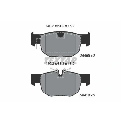 Immagine di TEXTAR 2640901 Kit pastiglie freno Predisposto per contatto segnalazione usura JAGUAR: F Pace, LAND ROVER: Range Rover Velar