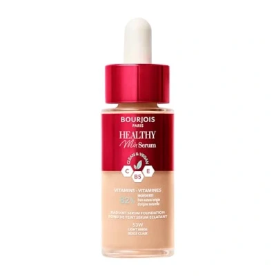 Immagine di Bourjois Healthy Mix Serum Foundation,Fondotinta &amp; Siero In Una Bottiglia,Luminosità Idratazione Istantanee,Formula Vegana,Effetto Luminoso,Idratazione, Fino a 24 Ore,#53W Light Beige, 30 ml