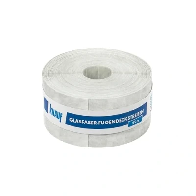 Immagine di Knauf Striscia di copertura in fibra vetro per stuccare le fughe senza lasciare buchi, strisce rinforzo otturare commessure cartongesso e piastrelle, 50 mm x 25 m