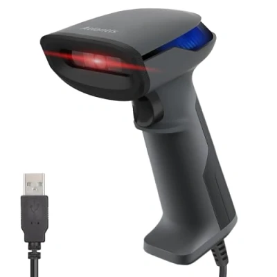 Immagine di Atlantis A08 LD230P 2D Lettore Codici a Barre Barcode reader scanner 1D e Ottico Prof (640x480), 60 fps, legge da smartphone display, codice farmaceutico, collegamento USB, guida rapida