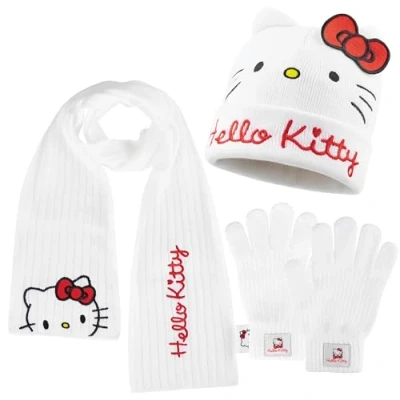 Immagine di Hello Kitty Accessori Invernali Bambina Adolescente, 3 Pz Set Regalo Ragazza