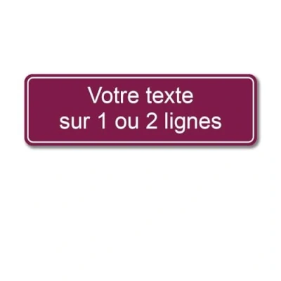 Immagine di Mygoodprice Targa con incisione personalizzata da 1 a 2 righe, 13 x 4 cm, adesiva, colore: Bordeaux