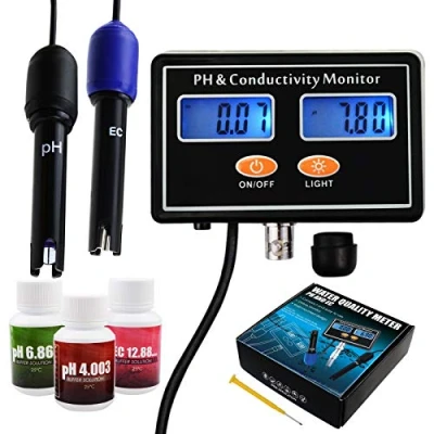 Immagine di pH/EC Conducibilità Metro con ATC Acqua Qualità Tester 0.0 14.0pH / 0 19.99ms/cm Acquario, Hydroponics Strumento