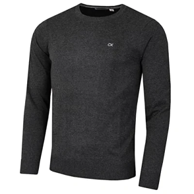 Immagine di Calvin Klein Maglione girocollo da uomo in cotone compatto, Carbone, L