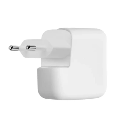 Immagine di kwmobile Custodia Caricatore Silicone Morbido Compatibile con Apple 35W Dual USB C Power Adapter Cover Case Alimentatore Caricabatterie bianco