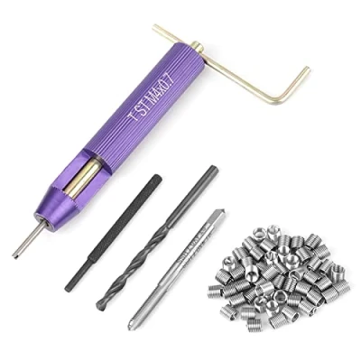 Immagine di Kit di Riparazione della Filettatura + 50 pezzi Inserti filettati a vite elicoidale in acciaio inossidabile M4 x 2D