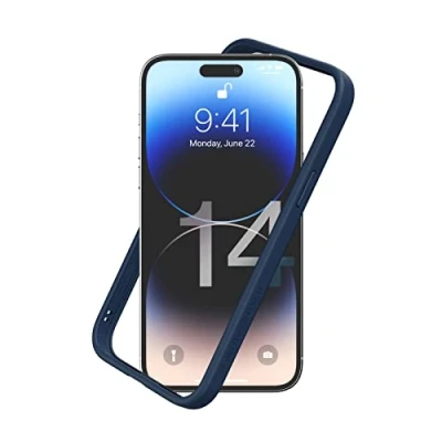 Immagine di RhinoShield Bumper Case Compatible with [iPhone 14 Pro Max] CrashGuard NX Shock Absorbent Slim Design Protective Cover 3.5M / 11ft Drop Protection Navy Blue