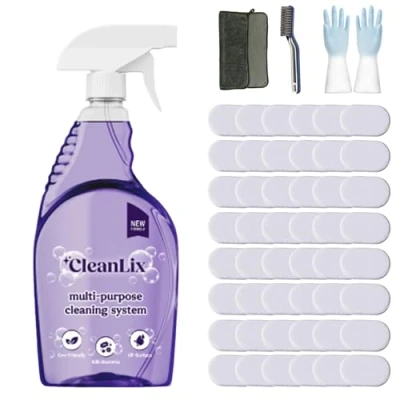 Immagine di Cleanlix Cleaning Spray, Cleaner For Instant Stain Removal, All Purpose Spray With Tablets, The In One Solution Every (1 Bottle,Flowers*48)