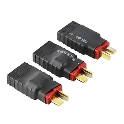 Immagine di YUNIQUE GREEN CLEAN POWER Adattatore 3 Pezzi T deans Maschio a TRX Femmina per RC Connettore Caricabatterie USB 7.4V Compatibile Con Batterie Lipo Modellismo Dinamico