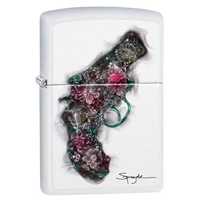Immagine di Zippo Accendino antivento in metallo a lunga durata Miglior fluido ricaricabile Perfetto per sigarette sigari candele tascabile Spazuk Artist