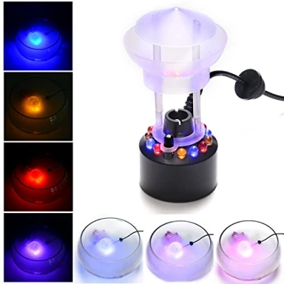 Immagine di FITNATE Paraspruzzi a ultrasuoni, Macchina per Nebbia, 12 LED, Fontana, laghetto, nebulizzatore, umidificatore di Dimensioni Mini, Grande capacità Nebbia