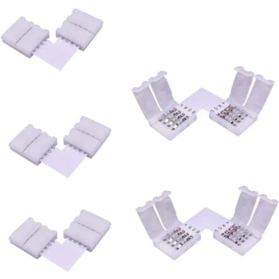 Immagine di LitaElek 4 pin Connettore angolare LED Strip L Figura RGB Angolo forma Rapido per 10mm di larghezza striscia SMD 5050 Luce a nastro (5 pezzi)