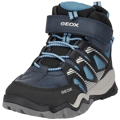 Immagine di Geox Montrack BOY ABX Sneakers alte per bambini, Taglia: 28, Navy/light avio Finta pelle / tessuto