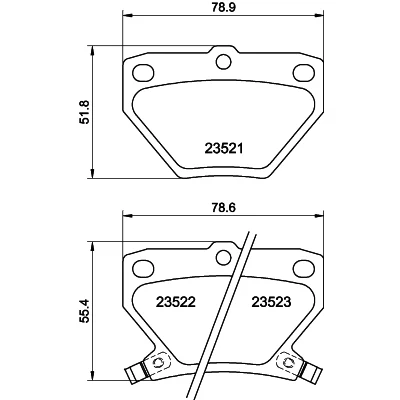 Immagine di HELLA 8DB 355 017 221 Kit pastiglie freno con segnalatore acustico usura TOYOTA: Yaris I Hatchback, Corolla IX Station Wagon