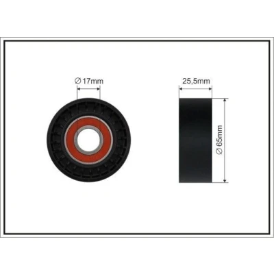 Immagine di CAFFARO 05 90 Rullo Tendicinghia FIAT: Punto III Hatchback, Panda II OPEL: Meriva A, Corsa D Hatchback